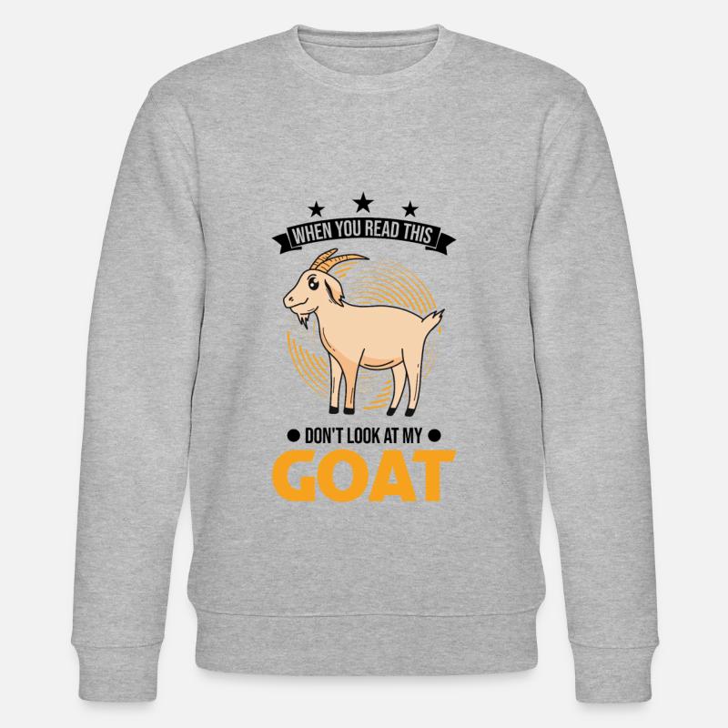 Chèvres Cadeau Chèvre Hôte Chèvre - Sweat bio CHANGER Stanley/Stella Unisexe - gris chiné