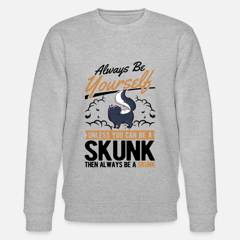 Sois toujours toi-même Skunk Stinkntier - Sweat bio CHANGER Stanley/Stella Unisexe - gris chiné