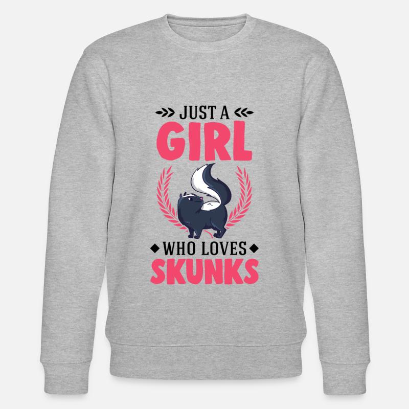 Stinktier Mädchen - Stanley/Stella Unisex Bio-Sweatshirt CHANGER  - Grau meliert