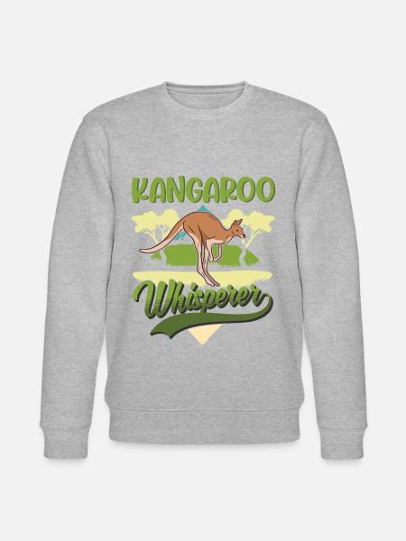 Kangaroo Whisperer Australia Kangaroo - Stanley/Stella CHANGER Unisex Organic Sweatshirt - heather grey