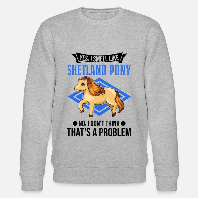 Shetland Pony Geruch Geschenk Shetty - Stanley/Stella Unisex Bio-Sweatshirt CHANGER  - Grau meliert