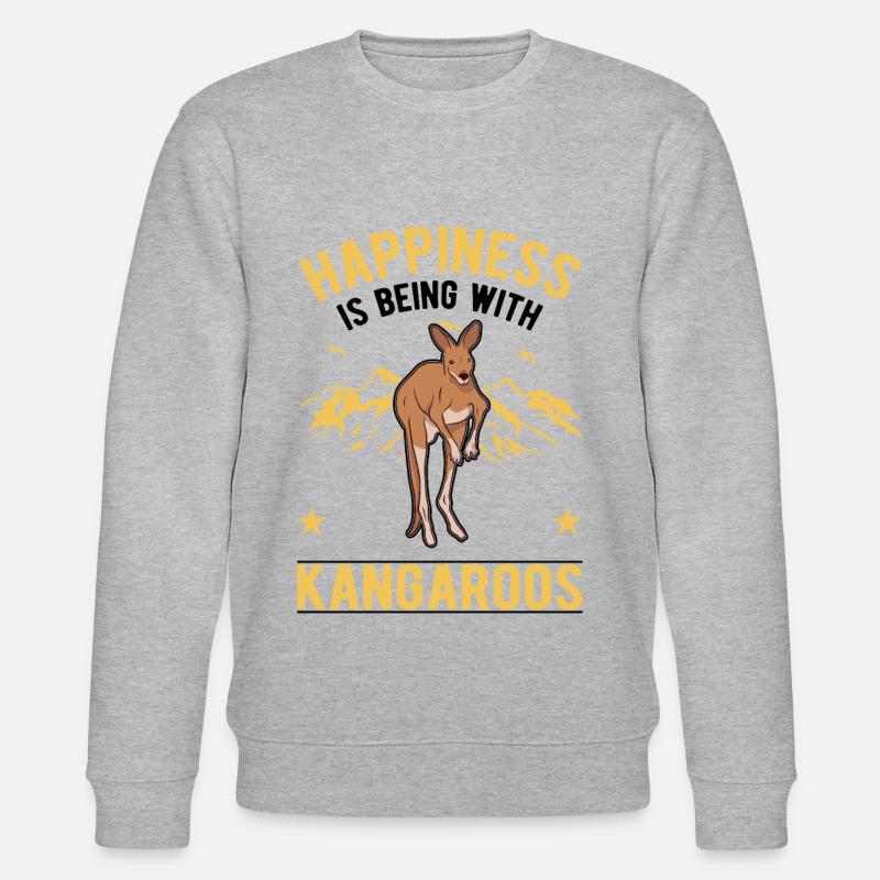 Kangaroo Luck Australian Kangaroo - Stanley/Stella CHANGER Unisex Organic Sweatshirt - heather grey