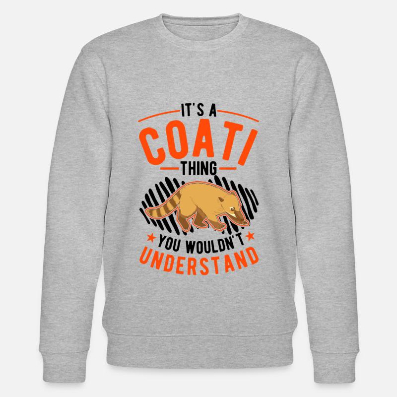 Coati Ding Proboscis Coati - Sweat bio CHANGER Stanley/Stella Unisexe - gris chiné