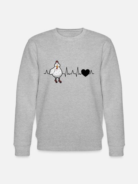 Chickens Heartbeat Chicken Farmer - Stanley/Stella CHANGER Unisex Organic Sweatshirt - heather grey
