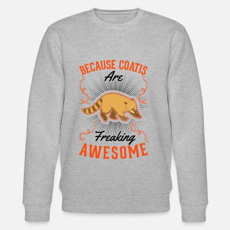 Coati Cadeau Proboscis Bear Coati - Sweat bio CHANGER Stanley/Stella Unisexe - gris chiné