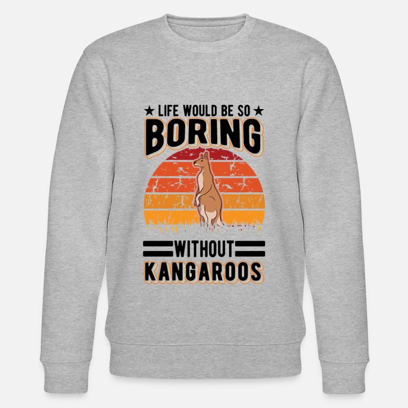 Australisches Känguru Australien Kangaroo - Stanley/Stella Unisex Bio-Sweatshirt CHANGER  - Grau meliert