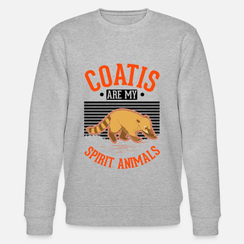 Coati Animal Proboscis Ours Coati - Sweat bio CHANGER Stanley/Stella Unisexe - gris chiné