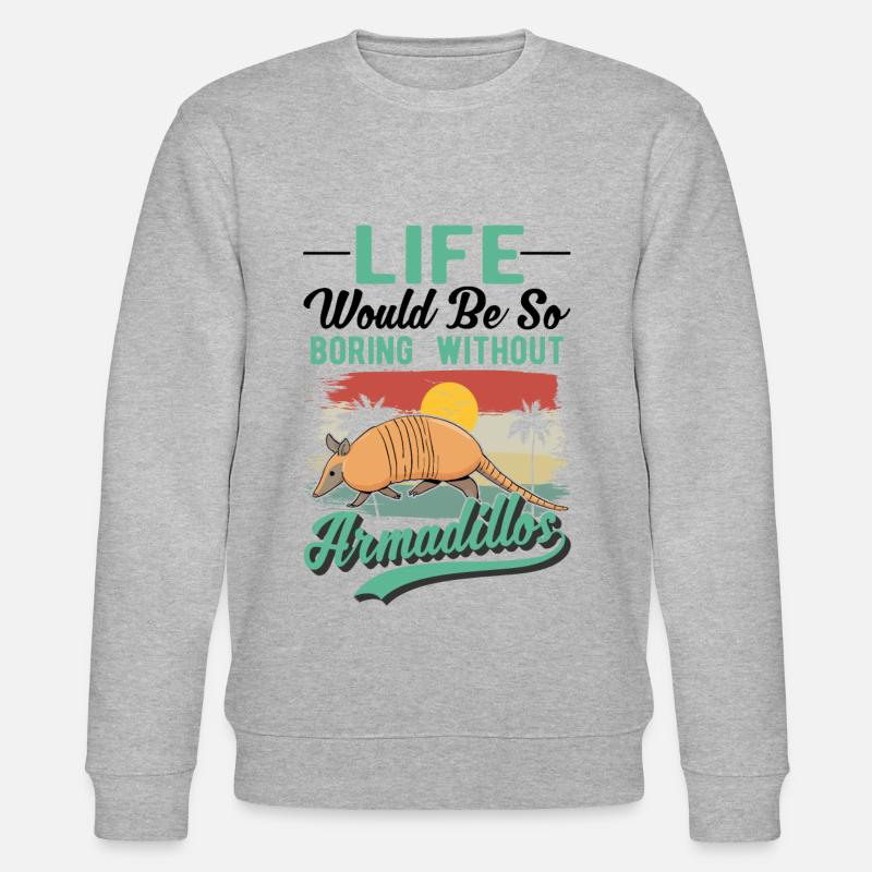 Armadillo Geschenk Gürteltier - Stanley/Stella Unisex Bio-Sweatshirt CHANGER  - Grau meliert