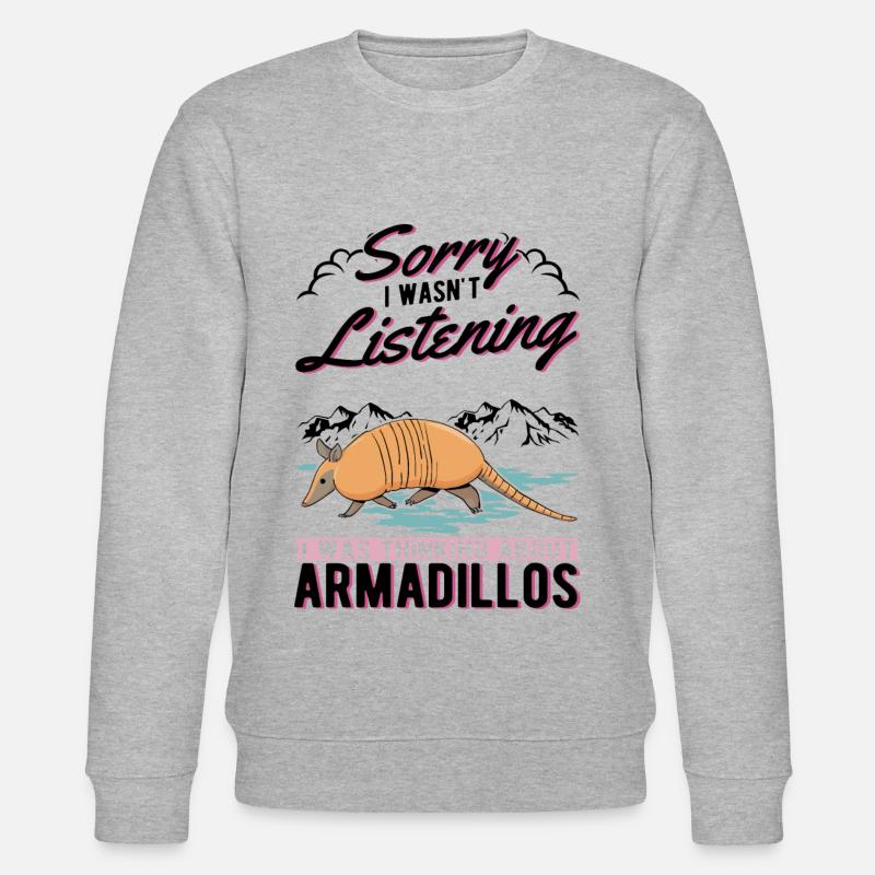 Armadillo Geschenk Gürteltier - Stanley/Stella Unisex Bio-Sweatshirt CHANGER - Grau meliert