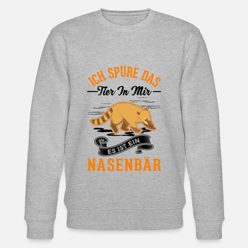 Nasenbär Coati Rüsselbär - Stanley/Stella Unisex Bio-Sweatshirt CHANGER - Grau meliert