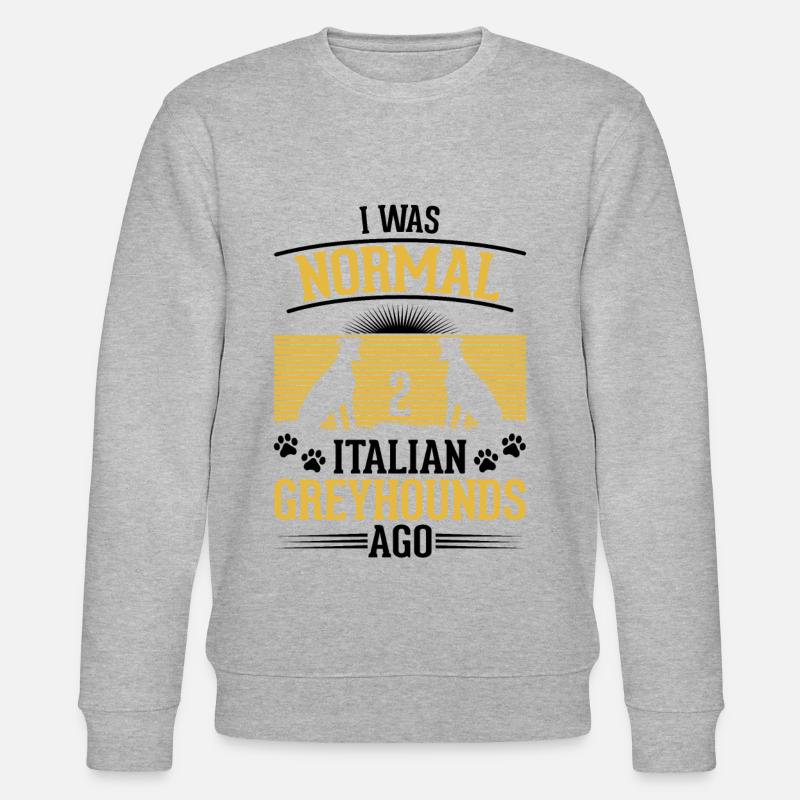 Italienischer Windhund Geschenk - Stanley/Stella Unisex Bio-Sweatshirt CHANGER  - Grau meliert