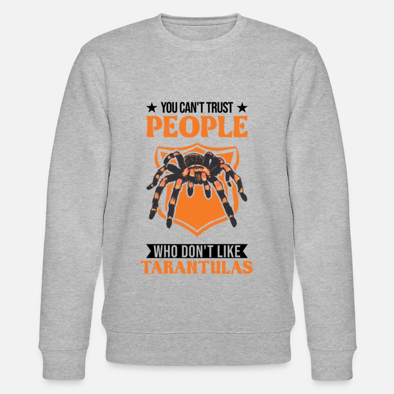 Tarantel Haustier Spinne Tarantula - Stanley/Stella Unisex Bio-Sweatshirt CHANGER  - Grau meliert