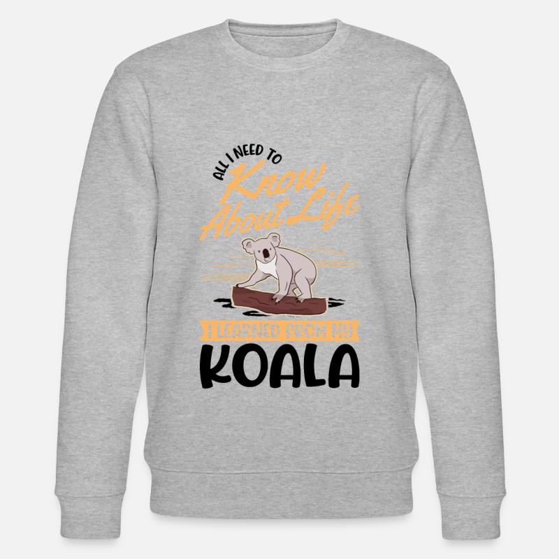 Koala Gift Koala Bear - Stanley/Stella CHANGER Unisex Organic Sweatshirt - heather grey