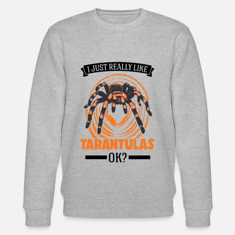 Ich mag einfach Taranteln - Stanley/Stella Unisex Bio-Sweatshirt CHANGER  - Grau meliert