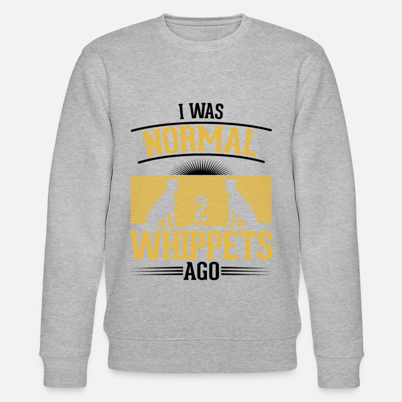 Whippet Hund Windhund Sighthound - Stanley/Stella Unisex Bio-Sweatshirt CHANGER  - Grau meliert
