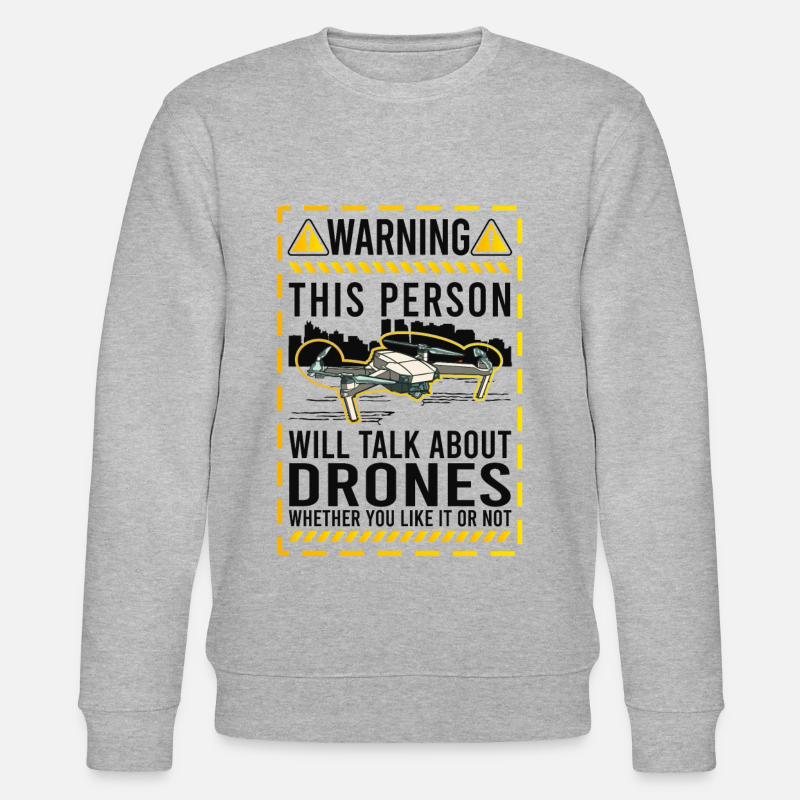 Drone Drone Pilot Quadcopter - Sweat bio CHANGER Stanley/Stella Unisexe - gris chiné