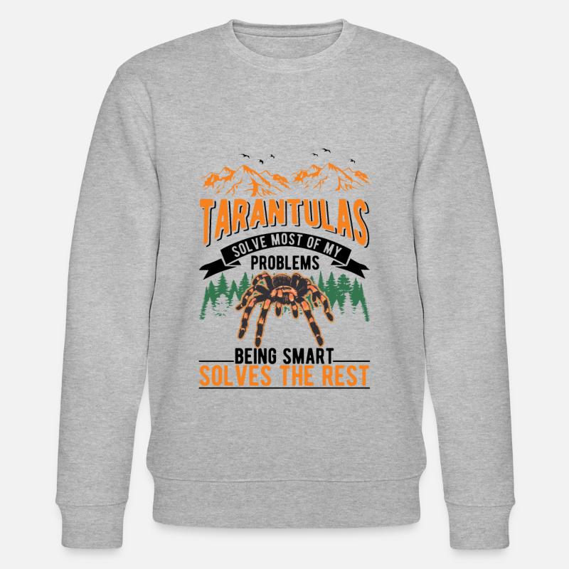 Tarantel Spinne Tarantula - Stanley/Stella Unisex Bio-Sweatshirt CHANGER  - Grau meliert