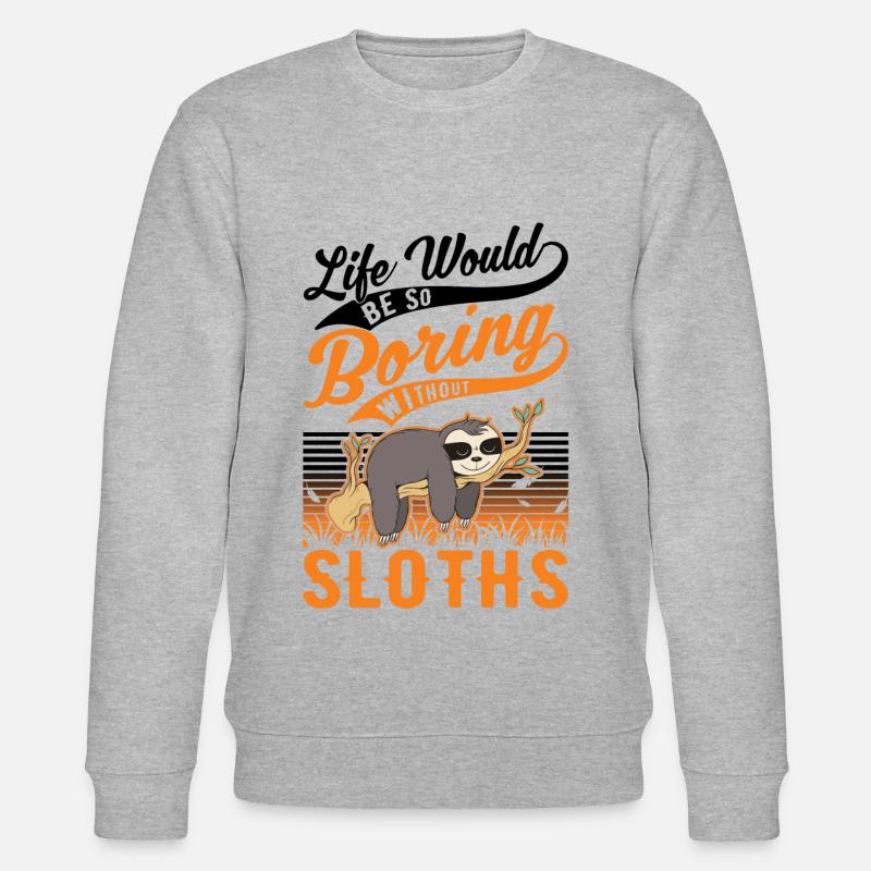 Sloth Gift Sloth - Stanley/Stella CHANGER Unisex Organic Sweatshirt - heather grey