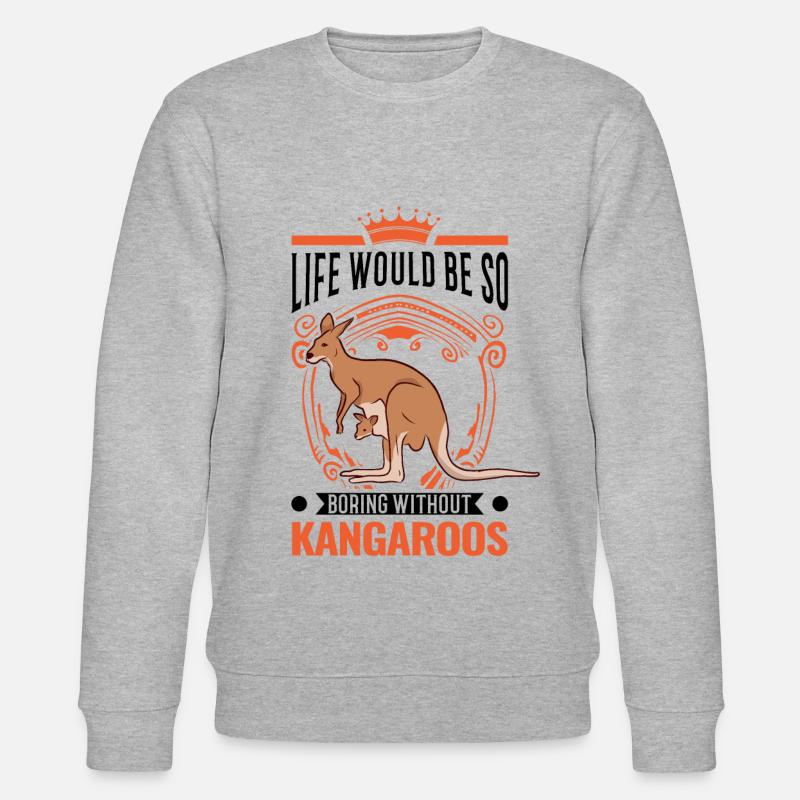 Australisches Känguru Australien Kangaroo - Stanley/Stella Unisex Bio-Sweatshirt CHANGER - Grau meliert