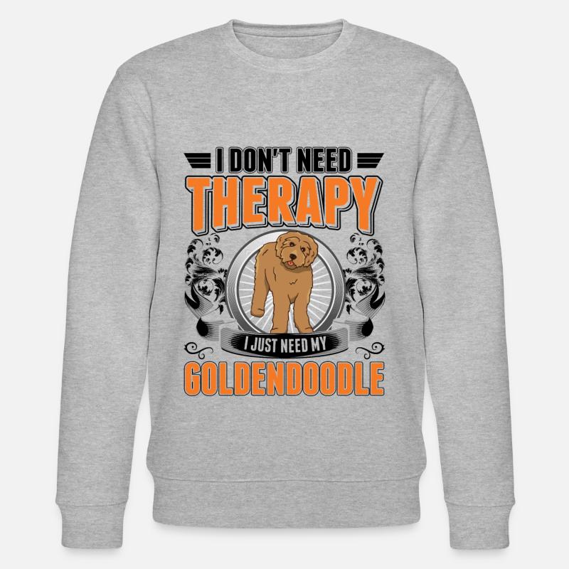 Goldendoodle Therapie - Stanley/Stella Unisex Bio-Sweatshirt CHANGER - Grau meliert