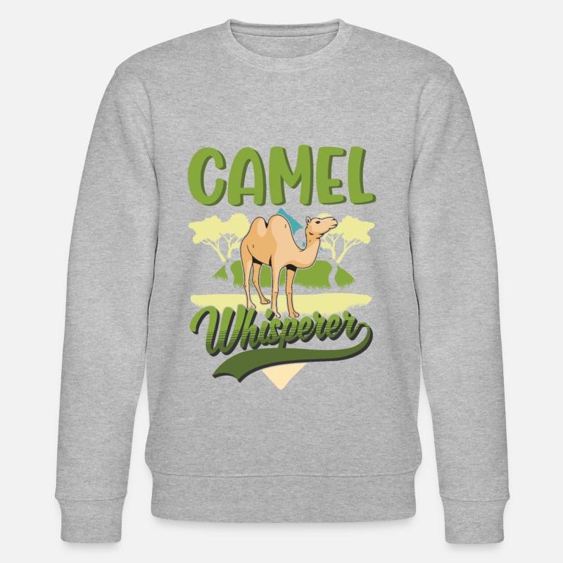 Kamelflüsterer Kamel Flüsterer Großkamel - Stanley/Stella Unisex Bio-Sweatshirt CHANGER  - Grau meliert