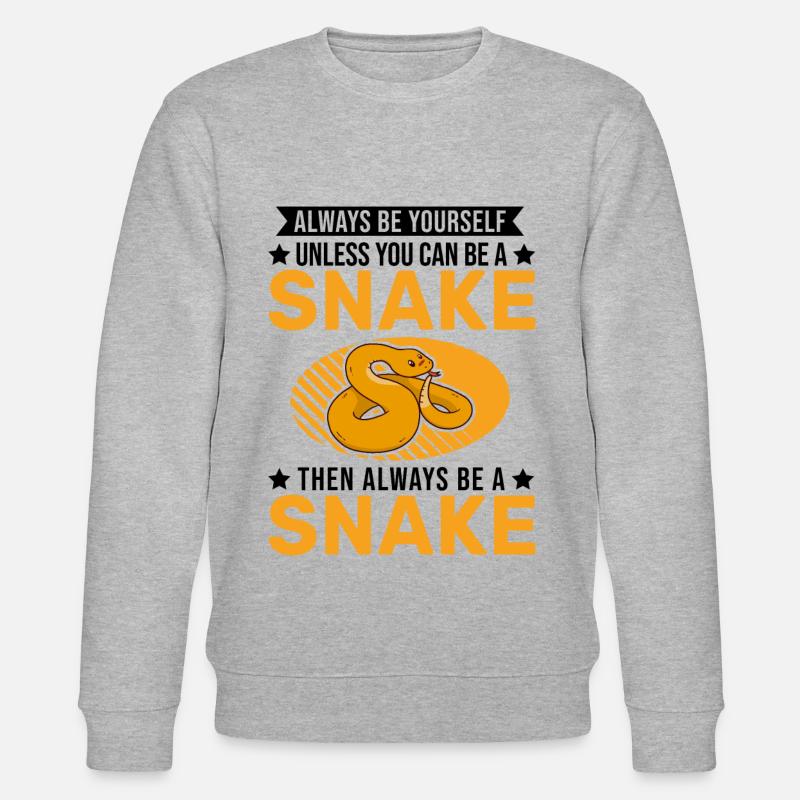Soyez toujours vous-même Snake Schlange - Sweat bio CHANGER Stanley/Stella Unisexe - gris chiné