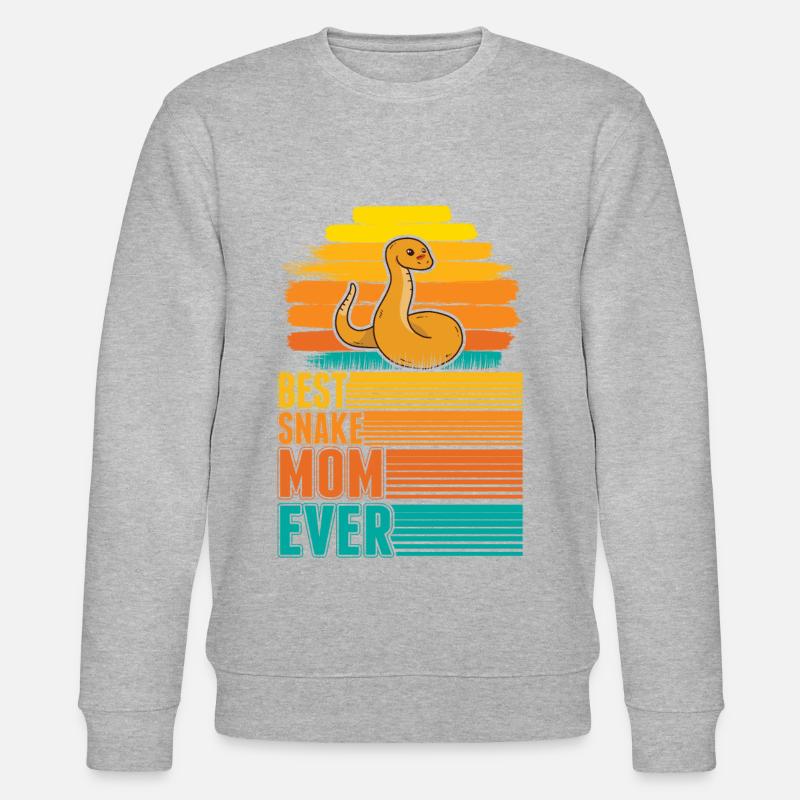 Beste Schlangen Mama - Stanley/Stella Unisex Bio-Sweatshirt CHANGER  - Grau meliert
