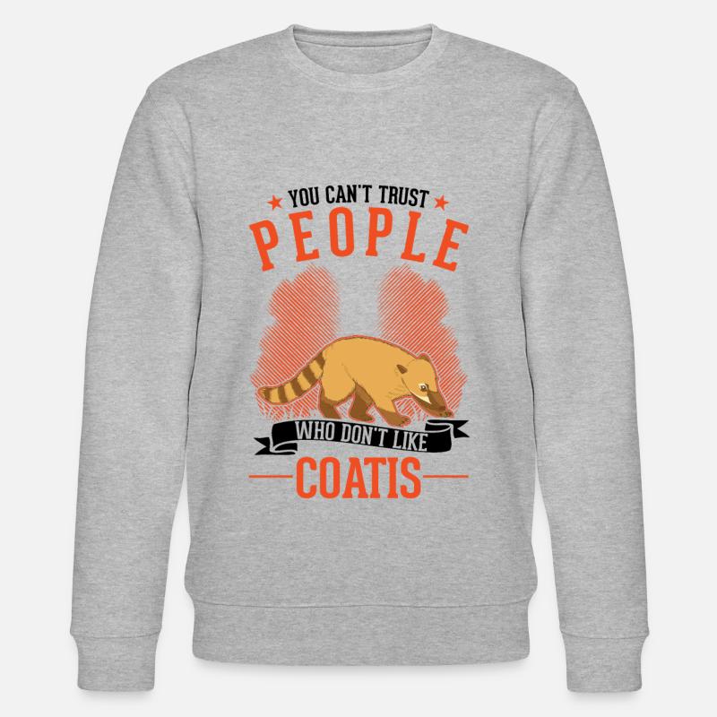 Coati cadeau Coati Proboscis Bear - Sweat bio CHANGER Stanley/Stella Unisexe - gris chiné