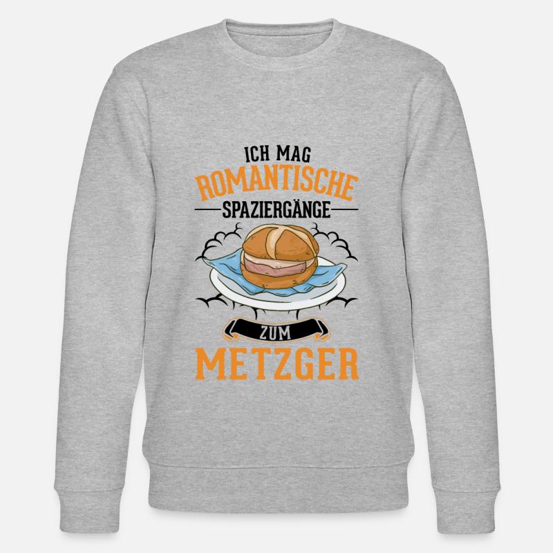Leberkas Leberkäse Fleischkäse - Stanley/Stella Unisex Bio-Sweatshirt CHANGER  - Grau meliert