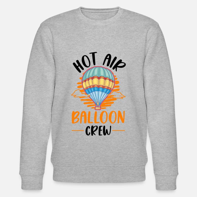 Heißluftballon Crew Heißluftballonfahrt - Stanley/Stella Unisex Bio-Sweatshirt CHANGER  - Grau meliert