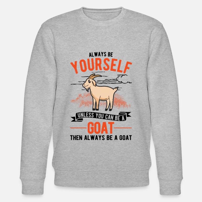 Chèvres Cadeau Chèvre Hôte Chèvre - Sweat bio CHANGER Stanley/Stella Unisexe - gris chiné