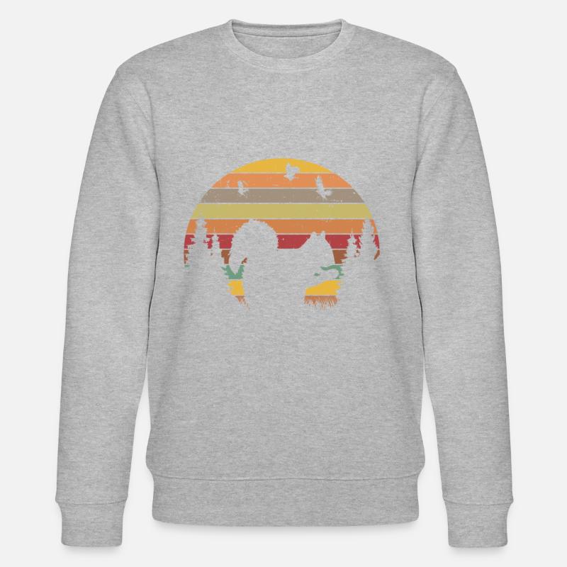 Eichhörnchen Retro Squirrel - Stanley/Stella Unisex Bio-Sweatshirt CHANGER  - Grau meliert