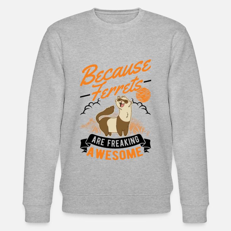 Frettchen Geschenk - Stanley/Stella Unisex Bio-Sweatshirt CHANGER  - Grau meliert