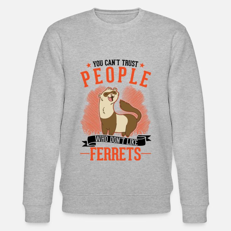 Frettchen Liebhaber Ferret Geschenk - Stanley/Stella Unisex Bio-Sweatshirt CHANGER  - Grau meliert