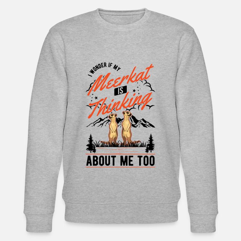 Erdmännchen Surikat Meerkat - Stanley/Stella Unisex Bio-Sweatshirt CHANGER  - Grau meliert