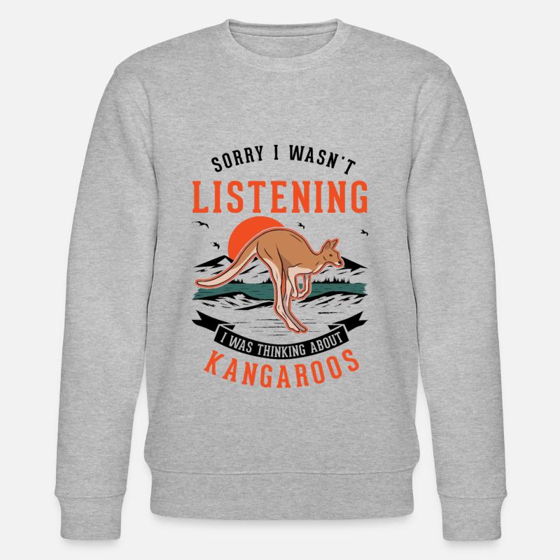 Australisches Känguru Australien Kangaroo - Stanley/Stella Unisex Bio-Sweatshirt CHANGER  - Grau meliert