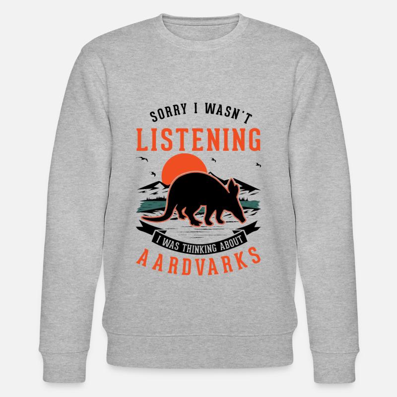 Erdferkel Geschenk Aardvark - Stanley/Stella Unisex Bio-Sweatshirt CHANGER  - Grau meliert