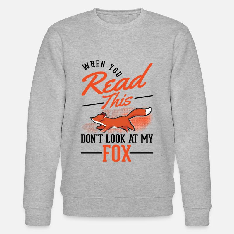 Fox Gift Red Fox - Stanley/Stella CHANGER Unisex Organic Sweatshirt - heather grey