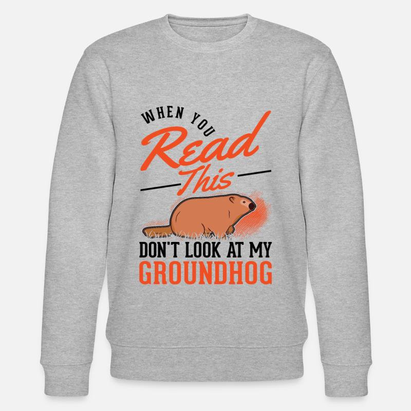 Murmeltier Groundhog Day Waldmurmeltier - Stanley/Stella Unisex Bio-Sweatshirt CHANGER - Grau meliert