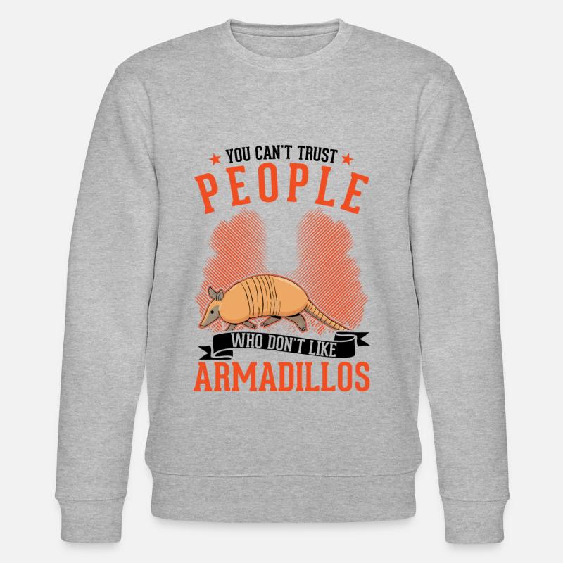 Armadillo Geschenk Gürteltier - Stanley/Stella Unisex Bio-Sweatshirt CHANGER  - Grau meliert