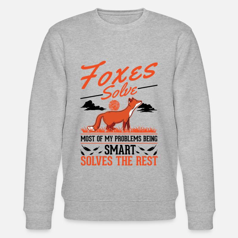 Fox Gift Red Fox - Stanley/Stella CHANGER Unisex Organic Sweatshirt - heather grey