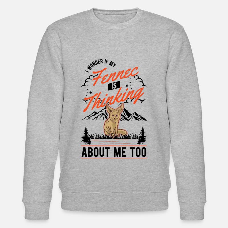 Fennec Gift Fennec Desert Fox - Stanley/Stella CHANGER Unisex Organic Sweatshirt - heather grey
