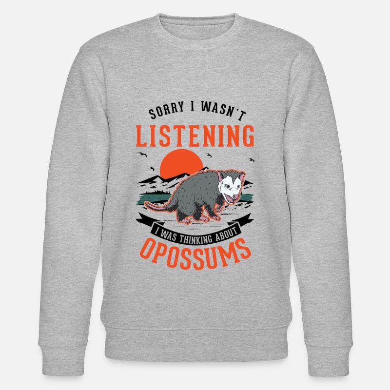 Opossum Cadeau Possum Possum - Sweat bio CHANGER Stanley/Stella Unisexe - gris chiné