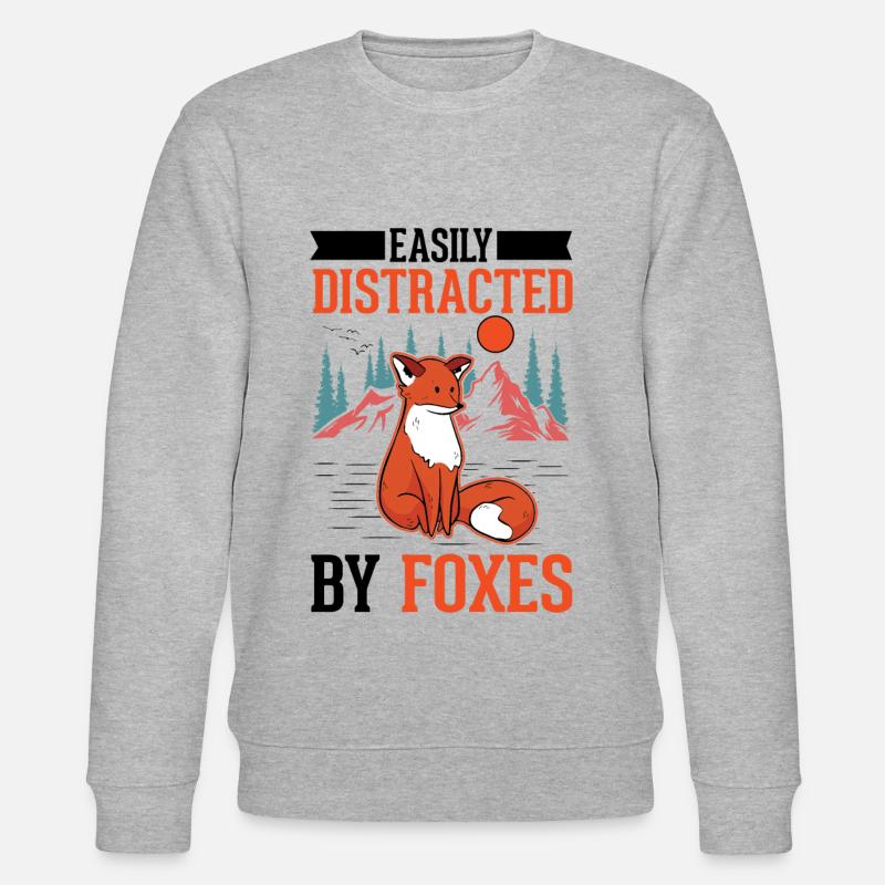 Fuchs Geschenk Rotfuchs - Stanley/Stella Unisex Bio-Sweatshirt CHANGER  - Grau meliert