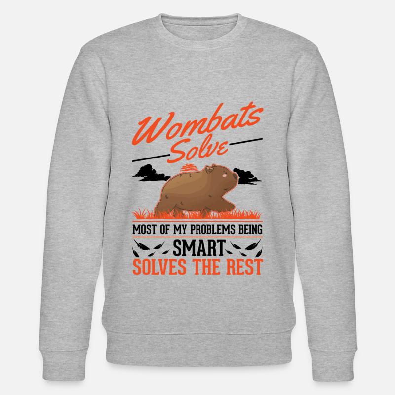Australischer Wombat - Stanley/Stella Unisex Bio-Sweatshirt CHANGER  - Grau meliert