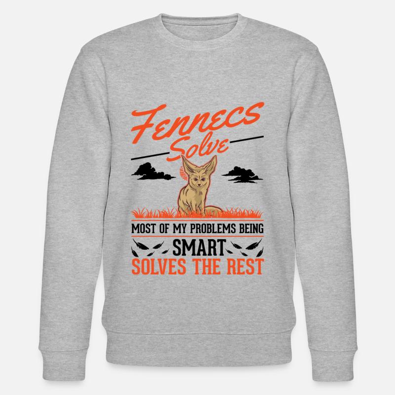 Fennec Gift Desert Fox Fennec - Stanley/Stella CHANGER Unisex Organic Sweatshirt - heather grey