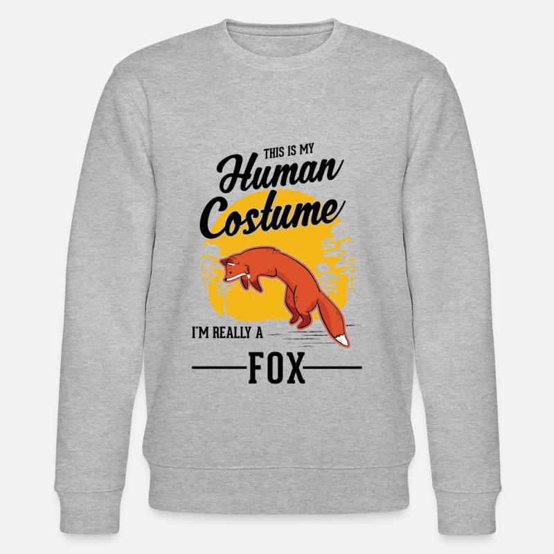 Fuchs Geschenk Rotfuchs - Stanley/Stella Unisex Bio-Sweatshirt CHANGER  - Grau meliert
