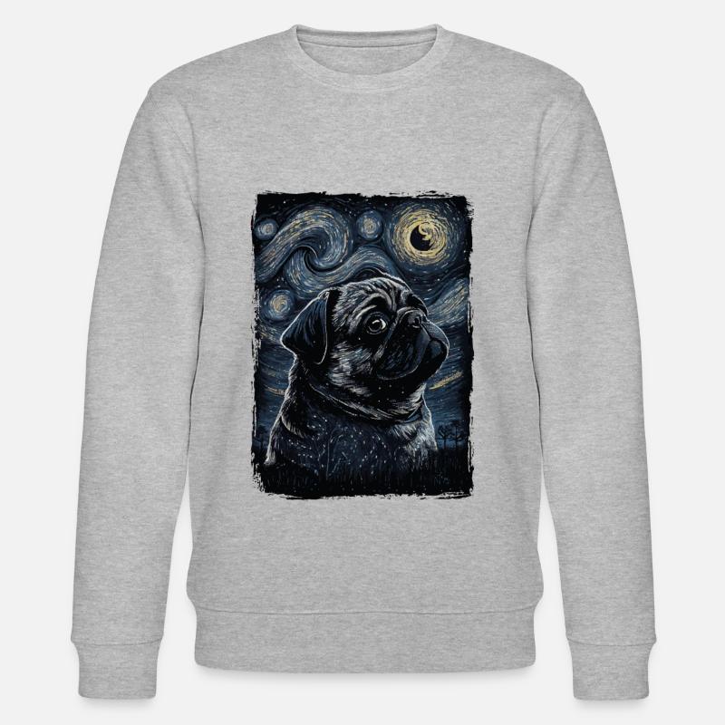 Mops Sternennacht - Stanley/Stella Unisex Bio-Sweatshirt CHANGER - undefined