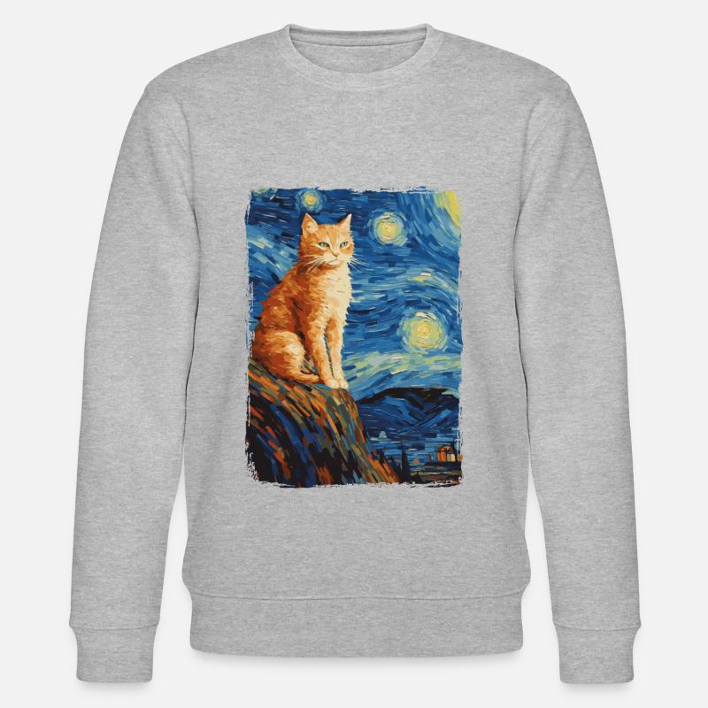 Chat Nuit étoilée - Sweat bio CHANGER Stanley/Stella Unisexe - undefined