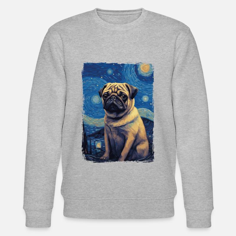 Mops Starry Night - Stanley/Stella Unisex Bio-Sweatshirt CHANGER  - undefined